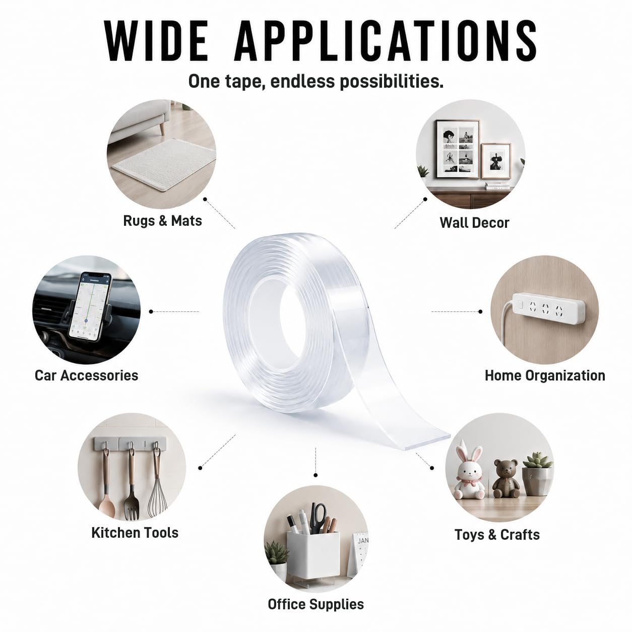 Heavy-Duty Double-Sided Nano Tape – 1/2 Inch × 10 Feet